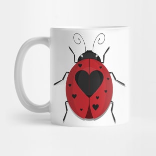 Heart Spotted Ladybug Mug